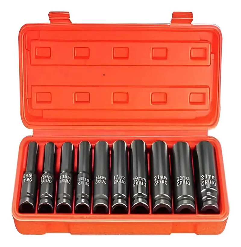 JUEGO SET DE DADOS DE IMPACTO 1/2 CON 10 PIEZAS DE 10 A 24 MM - 1
