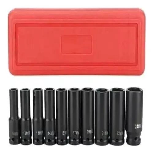 JUEGO SET DE DADOS DE IMPACTO 1/2 CON 10 PIEZAS DE 10 A 24 MM - 4