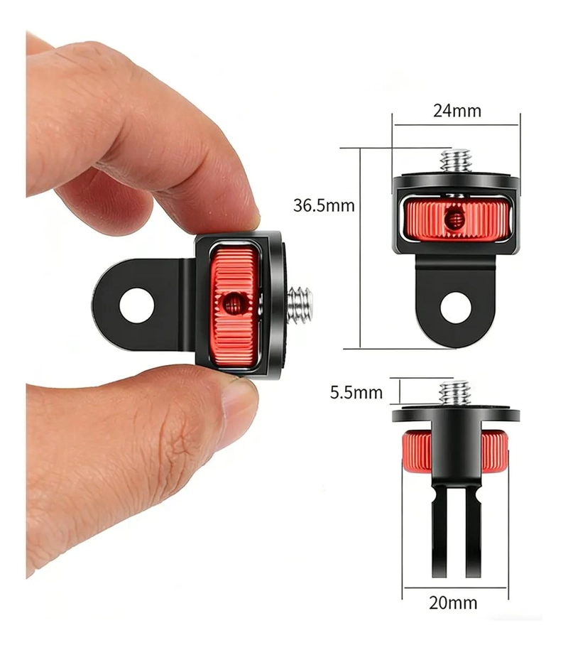 ADAPTADOR GIRATORIO 360° PARA CAMARAS DEPORTIVAS Y TRIPODES - 3
