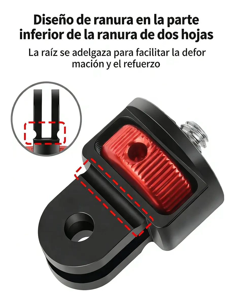 ADAPTADOR GIRATORIO 360° PARA CAMARAS DEPORTIVAS Y TRIPODES - 4