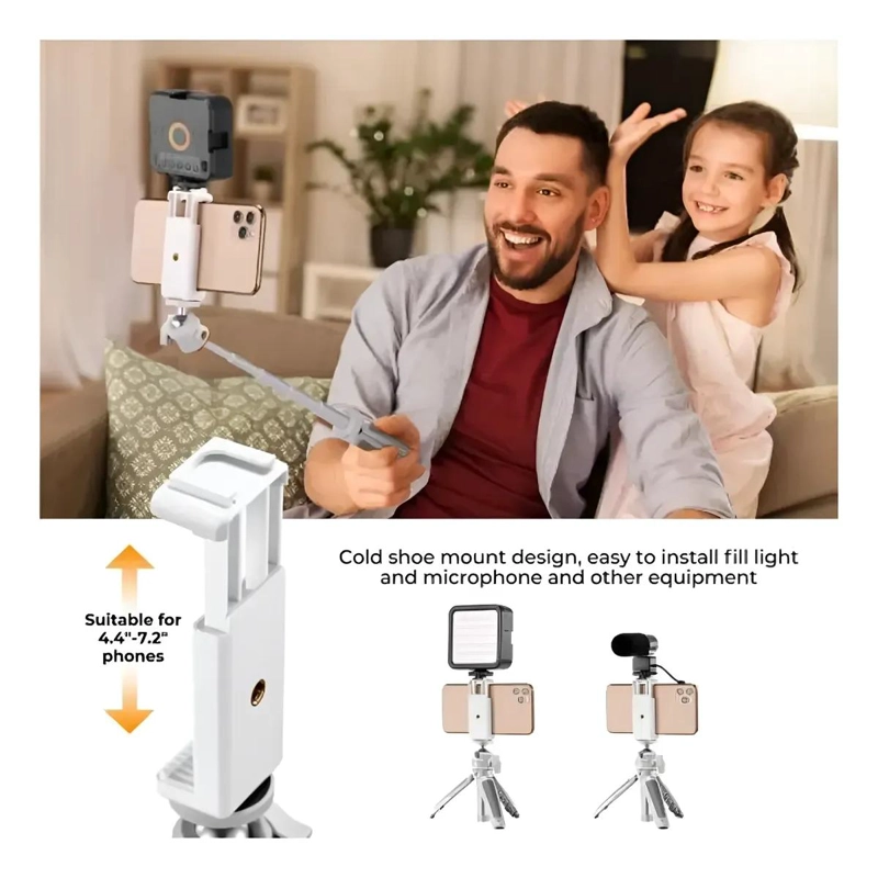 MINI TRIPODE PORTATIL AJUSTABLE PARA SMARTPHONE Y CAMARAS - 4