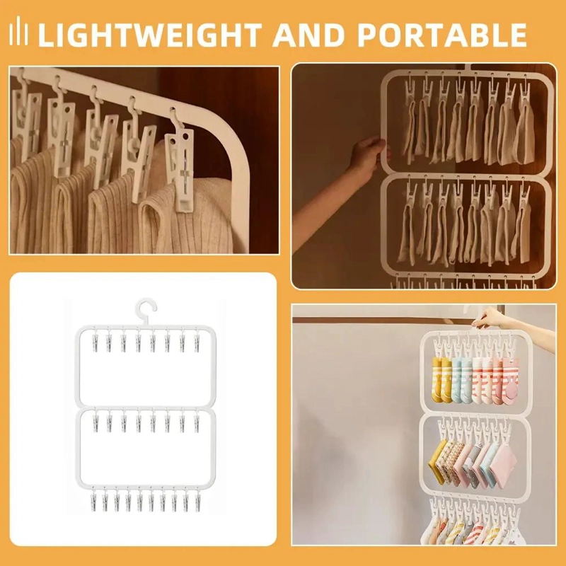 COLGADOR DESMONTABLE PARA ROPA DE BEBE  CON CLIPS - 4