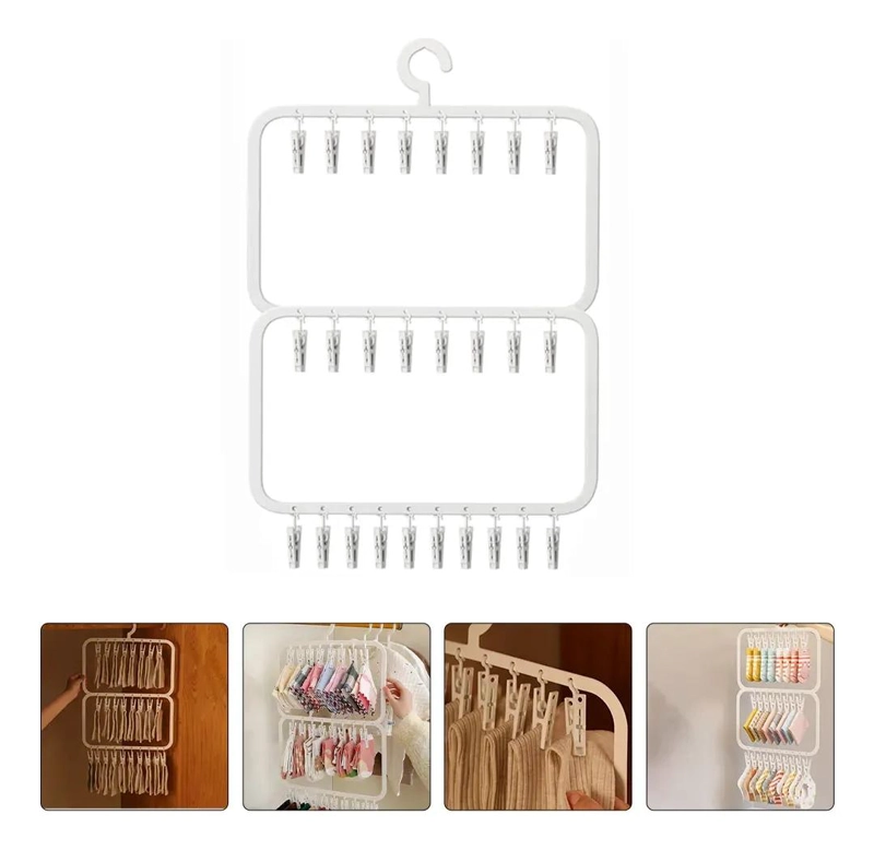 COLGADOR DESMONTABLE PARA ROPA DE BEBE  CON CLIPS - 6