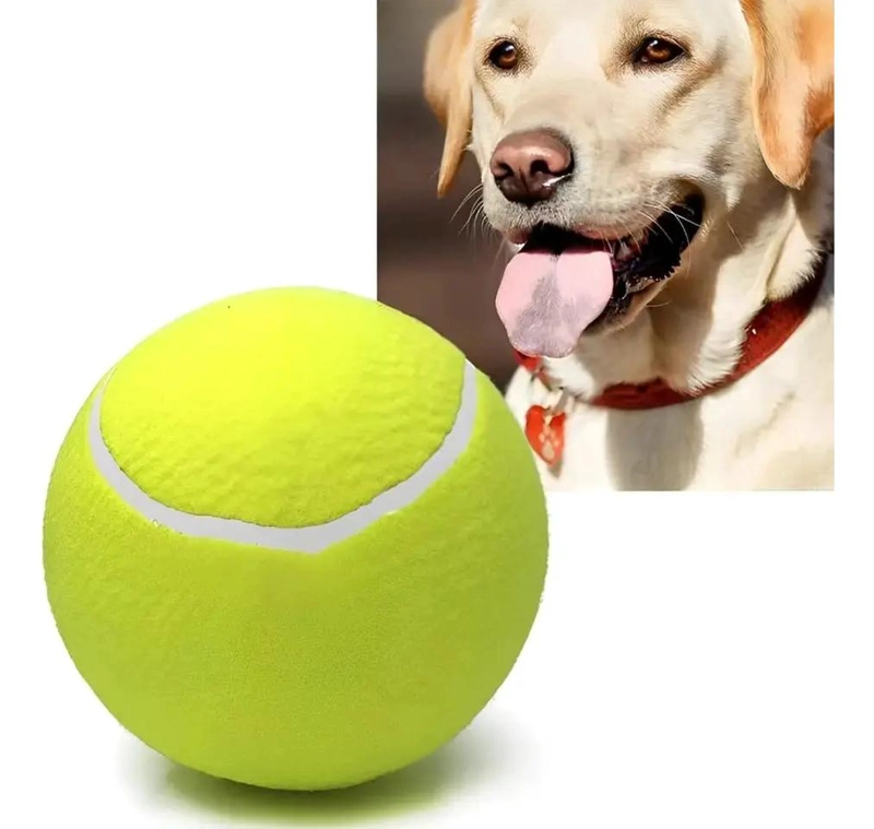 PELOTA DE TENIS GIGANTE PARA PERROS GRANDES DE 24 CM - 1