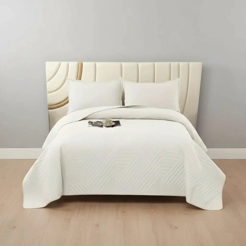 CUBRECAMA QUILT 2 PLAZAS SUAVE Y REVERSIBLE NEGRO - 5