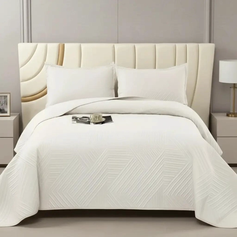 CUBRECAMA QUILT 2 PLAZAS SUAVE Y REVERSIBLE NEGRO - 8