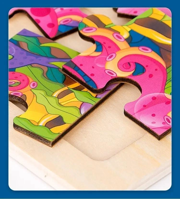 SET DE 4 PUZZLES DE MADERA PARA NIÑOS DE 3 A 6 AÑOS - 8