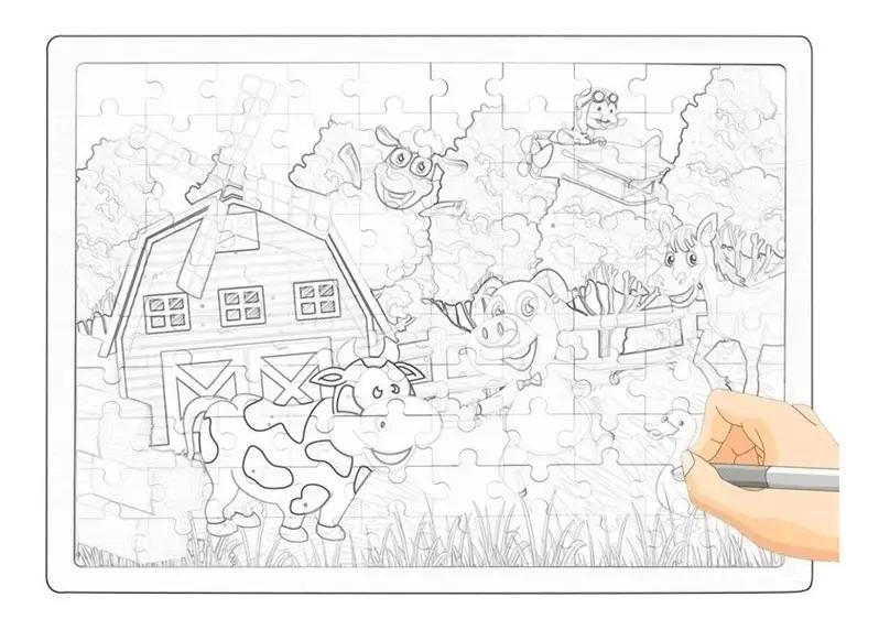 SET DE 4 PUZZLES DE MADERA PARA NIÑOS DE 3 A 6 AÑOS - 9