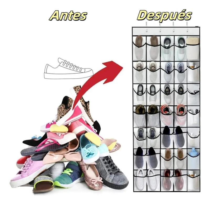 ORGANIZADOR COLGANTE DE 35 COMPARTIMENTOS PARA PUERTA - 6