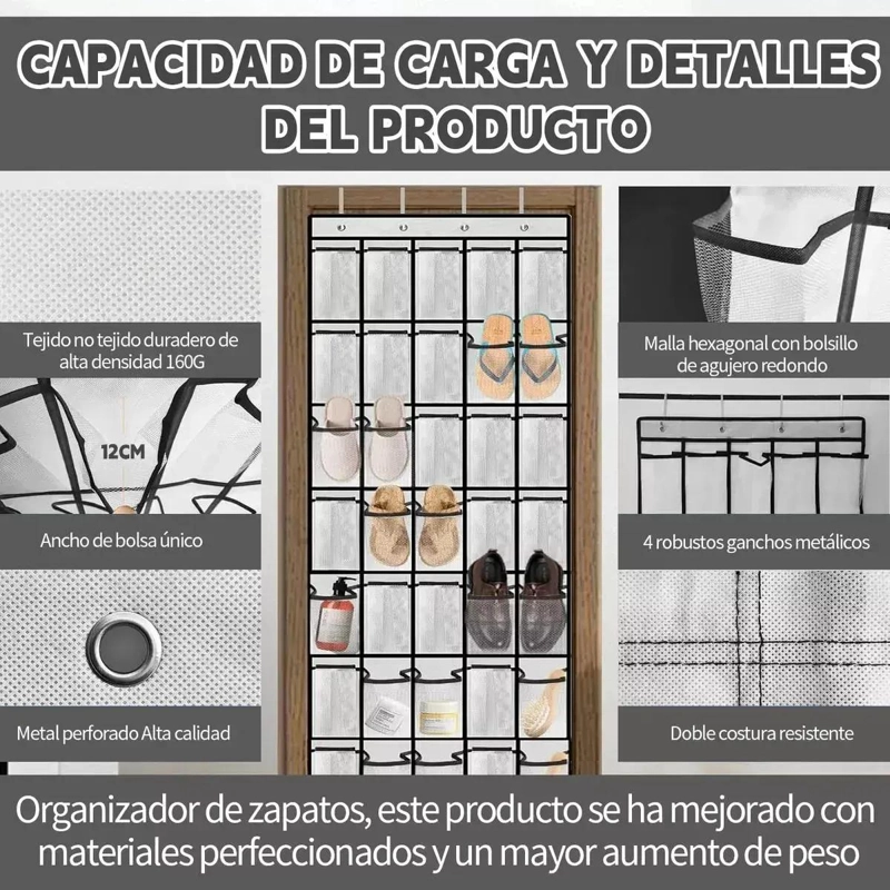 ORGANIZADOR COLGANTE DE 35 COMPARTIMENTOS PARA PUERTA - 8