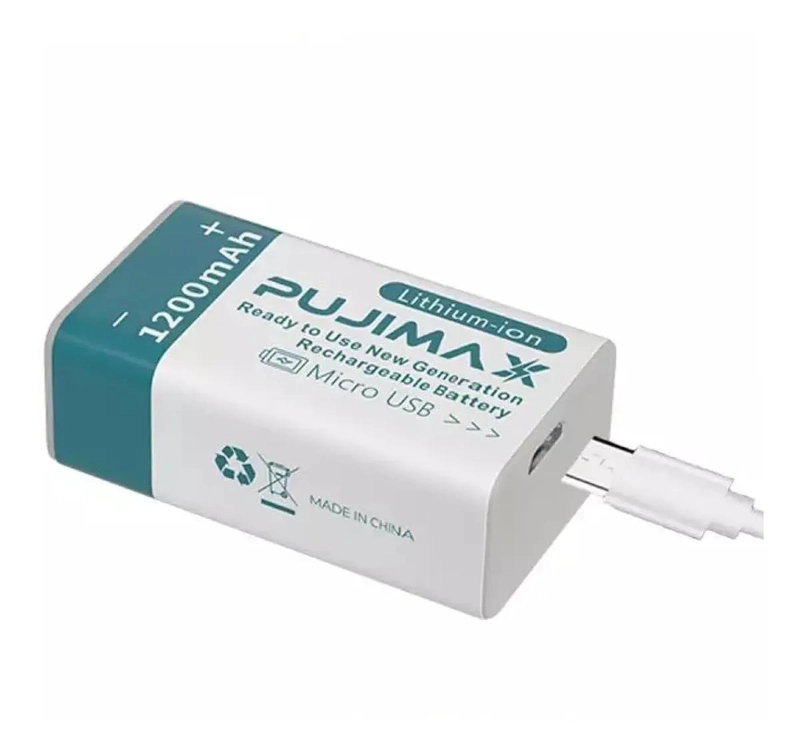 BATERIA RECARGABLE DE LITIO 9V 1200MAH PARA MULTIPLES USOS - 1
