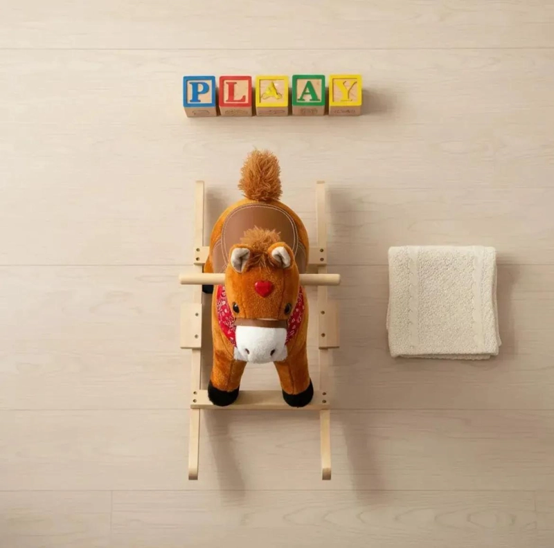 CABALLO BALANCIN MECEDOR DE MADERA CON SONIDO PARA NIÑOS - 7