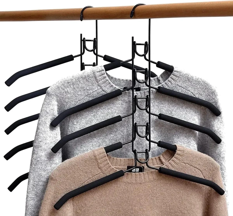 COLGADORES DE ROPA ANTIDESLIZANTES PACK DE 2 PERCHAS MULTIFUNCIONALES - 1