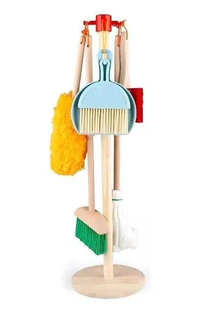 JUEGO DE LIMPIEZA DIDACTICO DE MADERA PARA NIÑOS - 2
