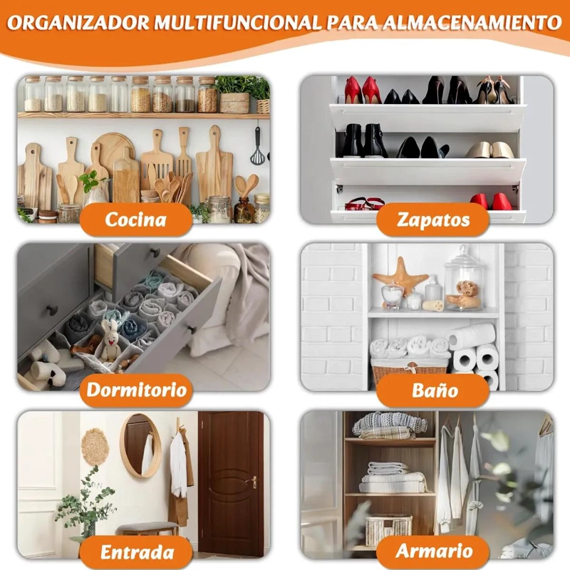 ORGANIZADOR COLGANTE DE ZAPATOS CON 35 BOLSILLOS PARA PUERTA - 7