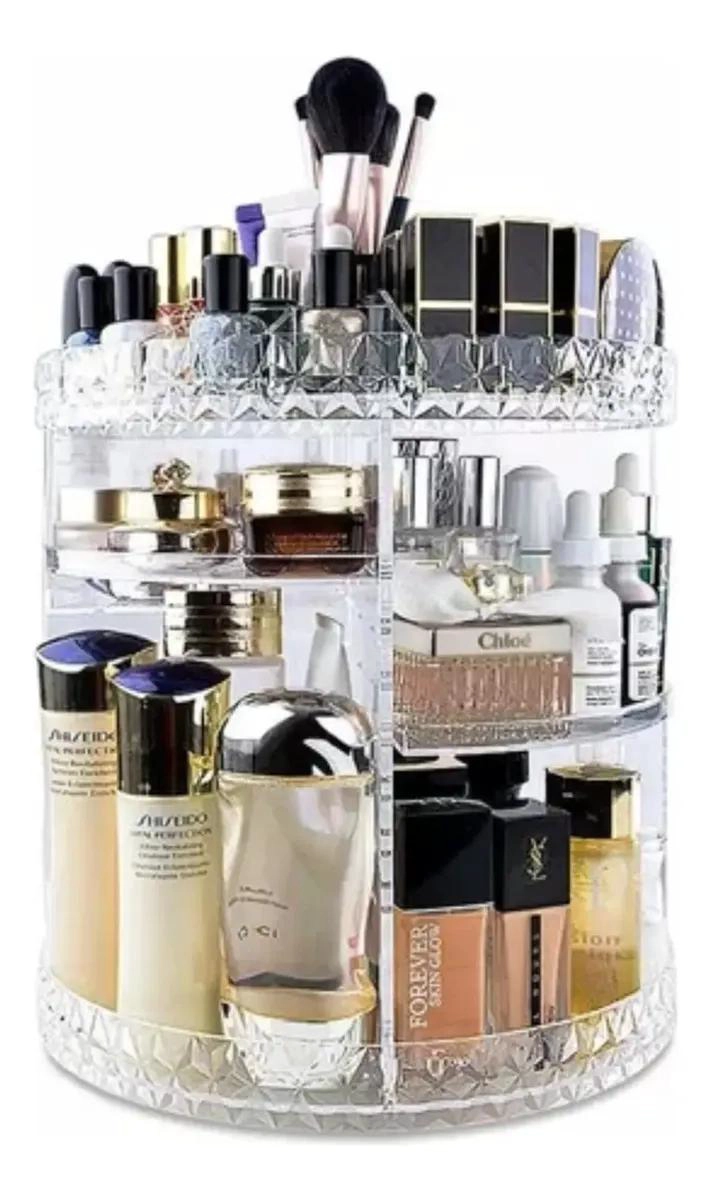 ORGANIZADOR GIRATORIO DE ACRILICO PARA COSME TICOS Y MAQUILLAJE - 4