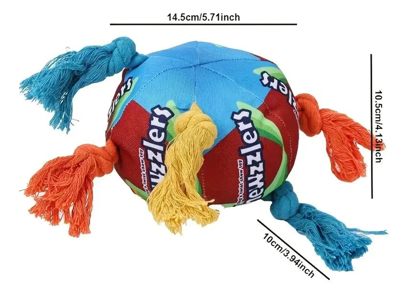 PELOTA MASTICABLE PARA PERROS 14.5CM IDEAL PARA SALUD BUCAL - 2