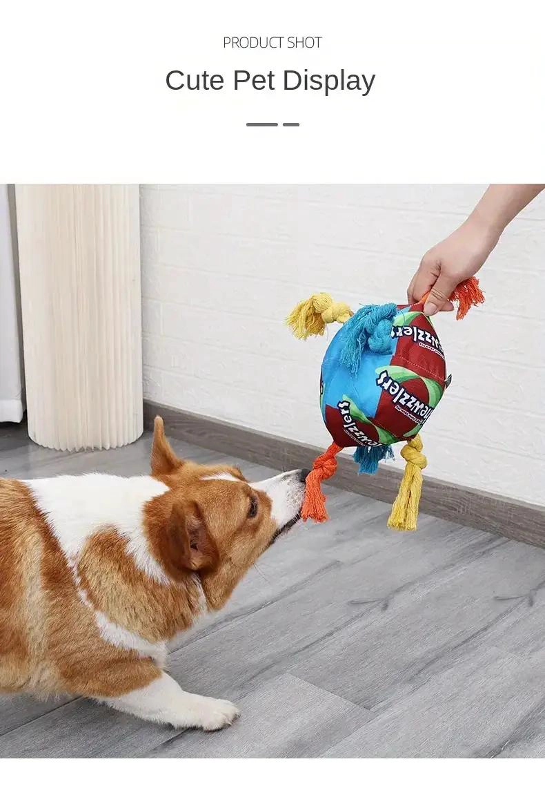 PELOTA MASTICABLE PARA PERROS 14.5CM IDEAL PARA SALUD BUCAL - 4
