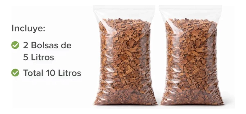CORTEZA DE PINO NATURAL PARA JARDINERIA 10 LITROS - 8