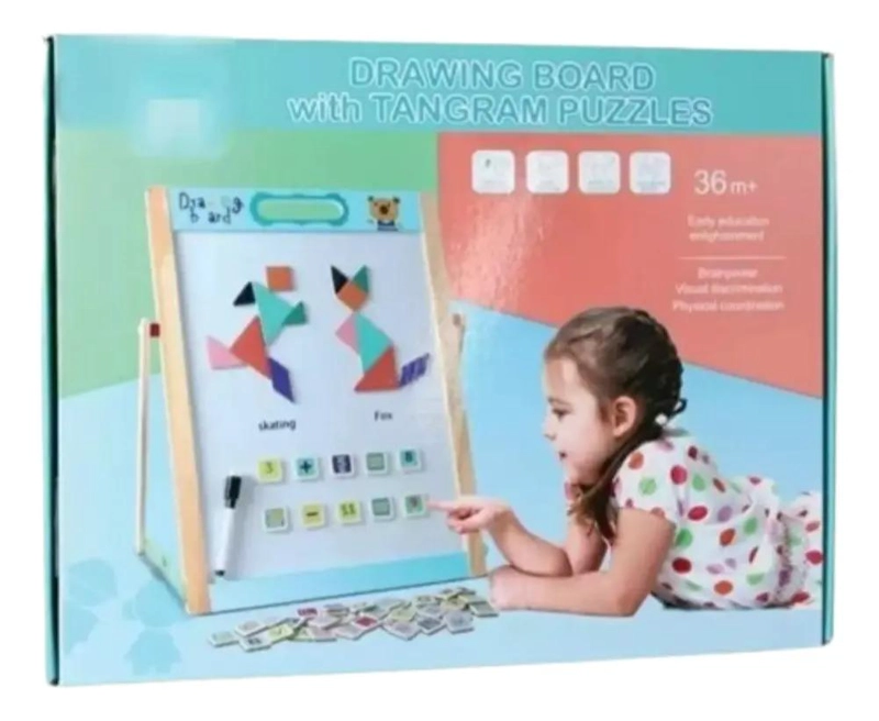 PIZARRA DIDACTICA MAGNE TICA DOBLE CARA PARA NIÑOS - 2
