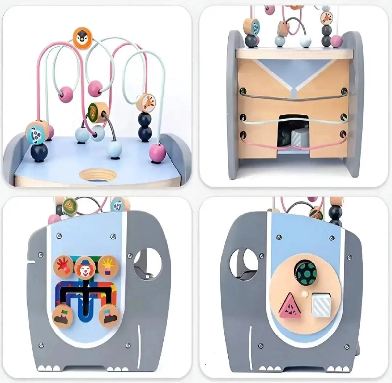 CUBO DE MOTRICIDAD DE MADERA PARA NIÑOS - 6