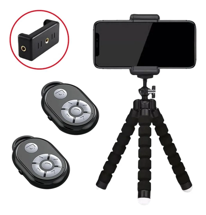 TRIPODE FLEXIBLE PARA MOVIL CON CONTROL REMOTO BLUETOOTH - 1