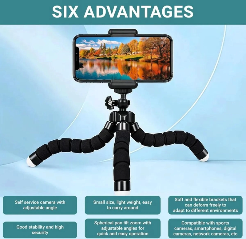 TRIPODE FLEXIBLE PARA MOVIL CON CONTROL REMOTO BLUETOOTH - 5