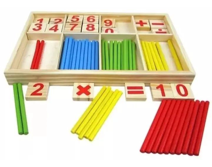 BLOQUES DE CONSTRUCCION DE MADERA PARA APRENDIZAJE MATEMATICO - 3