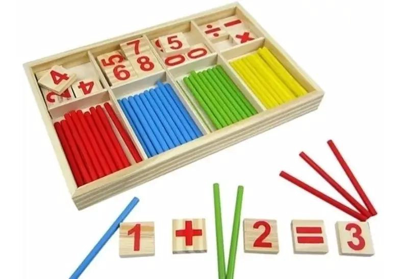 BLOQUES DE CONSTRUCCION DE MADERA PARA APRENDIZAJE MATEMATICO - 4