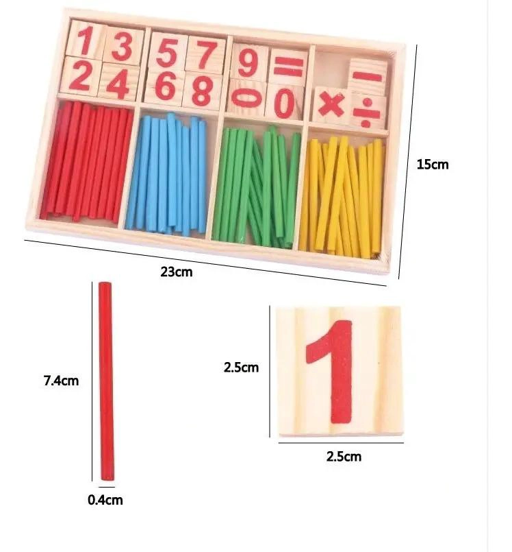 BLOQUES DE CONSTRUCCION DE MADERA PARA APRENDIZAJE MATEMATICO - 6