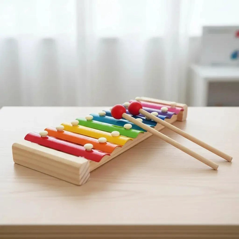 METALOFONO Y TORRE DE MADERA PARA APRENDIZAJE INFANTIL - 2