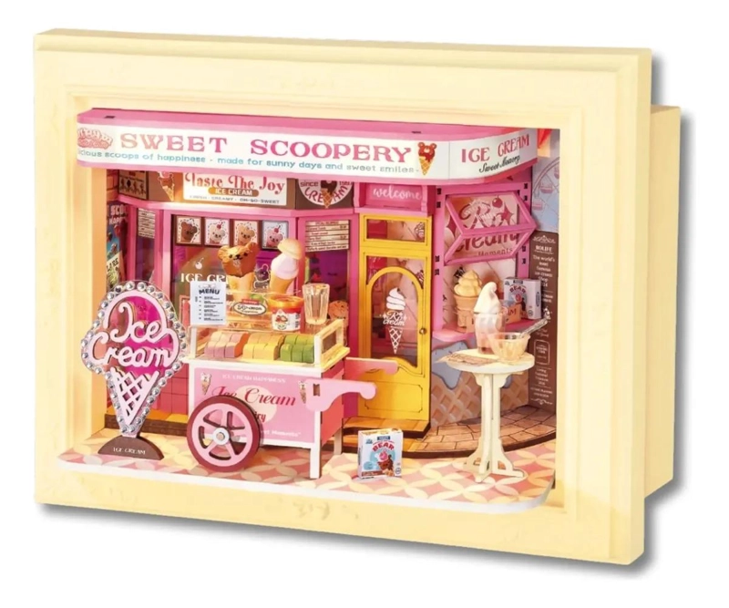PUZZLE 3D DULCE HELADERIA SWEET SCOOPERY PARA ARMAR - 1