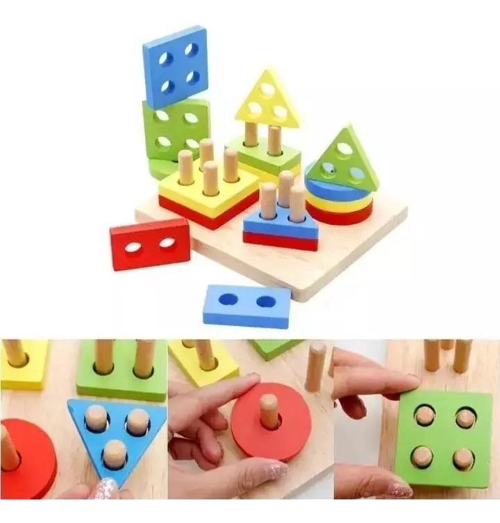 PACK DE 3 JUGUETES DE MADERA PARA DESARROLLO INFANTIL - 5