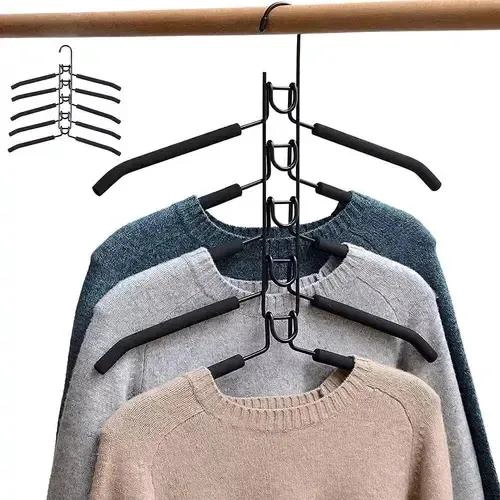 COLGADOR VERTICAL MULTIFUNCIONAL DE 5 NIVELES PARA ROPA - 1