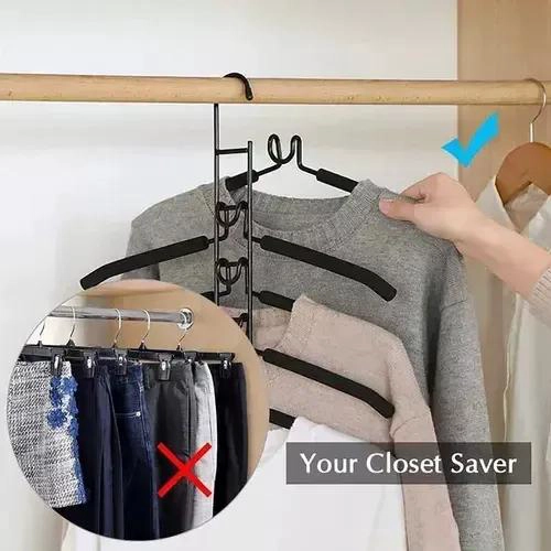 COLGADOR VERTICAL MULTIFUNCIONAL DE 5 NIVELES PARA ROPA - 7