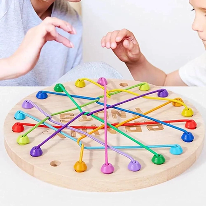 ROMPECABEZAS DE MADERA CON CUERDAS PARA NIÑOS Y ADULTOS - 1