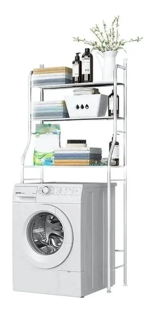 ESTANTE ORGANIZADOR BLANCO DE 3 NIVELES PARA BAÑO Y LAVANDERIA - 4