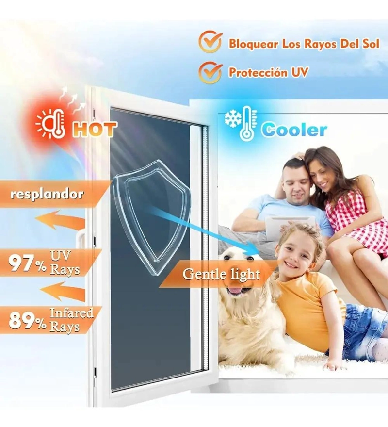 PELICULA REFLECTANTE PARA VENTANAS CON PRIVACIDAD Y AISLAMIENTO - 5