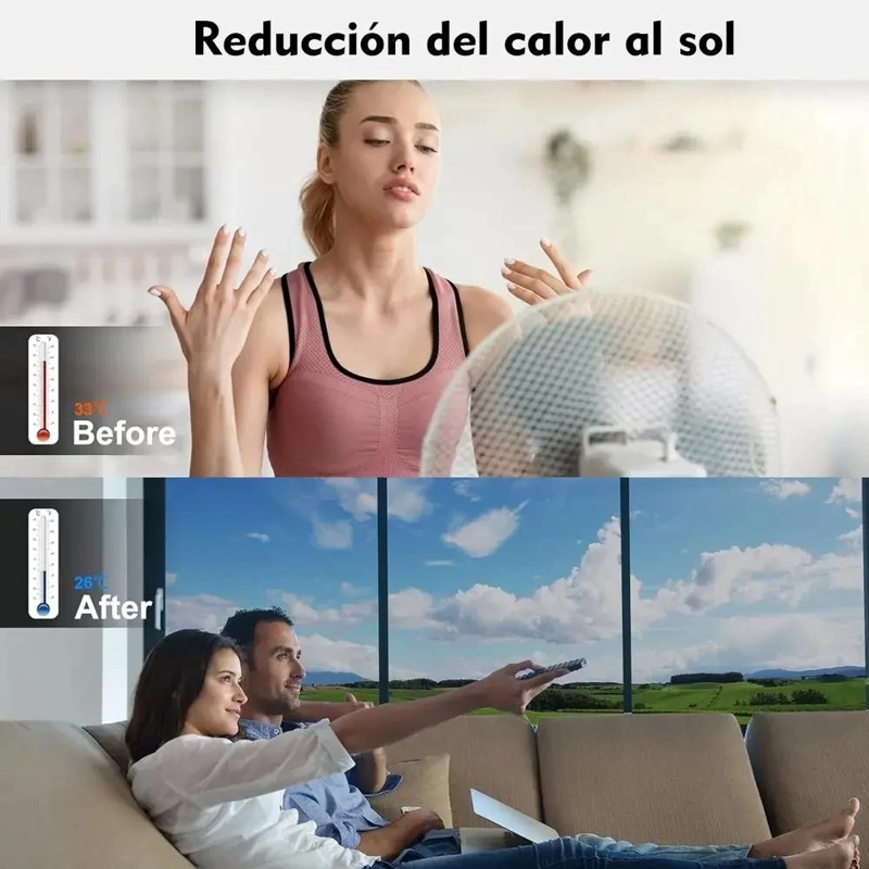 PELICULA REFLECTANTE PARA VENTANAS CON PRIVACIDAD Y AISLAMIENTO - 6