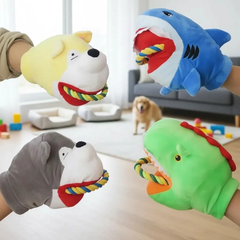 TITERE INTERACTIVO DE PELUCHE CON SONIDO PARA MASCOTAS - 5