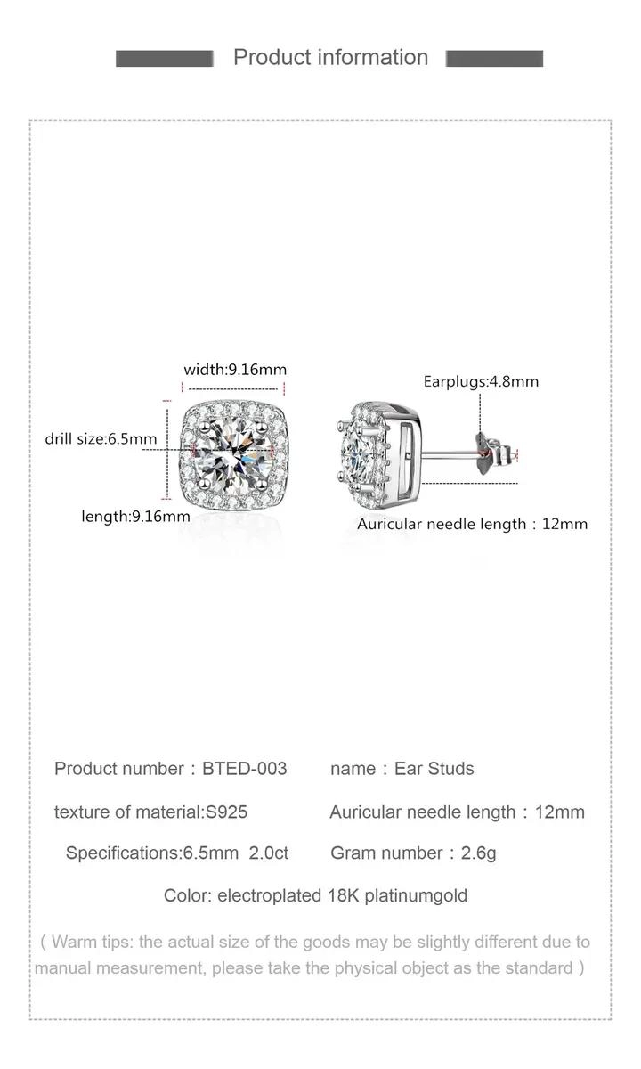 AROS HALO BRILLANTE CON CIRCONIA Y PLATA S925 ELEGANTES - 3