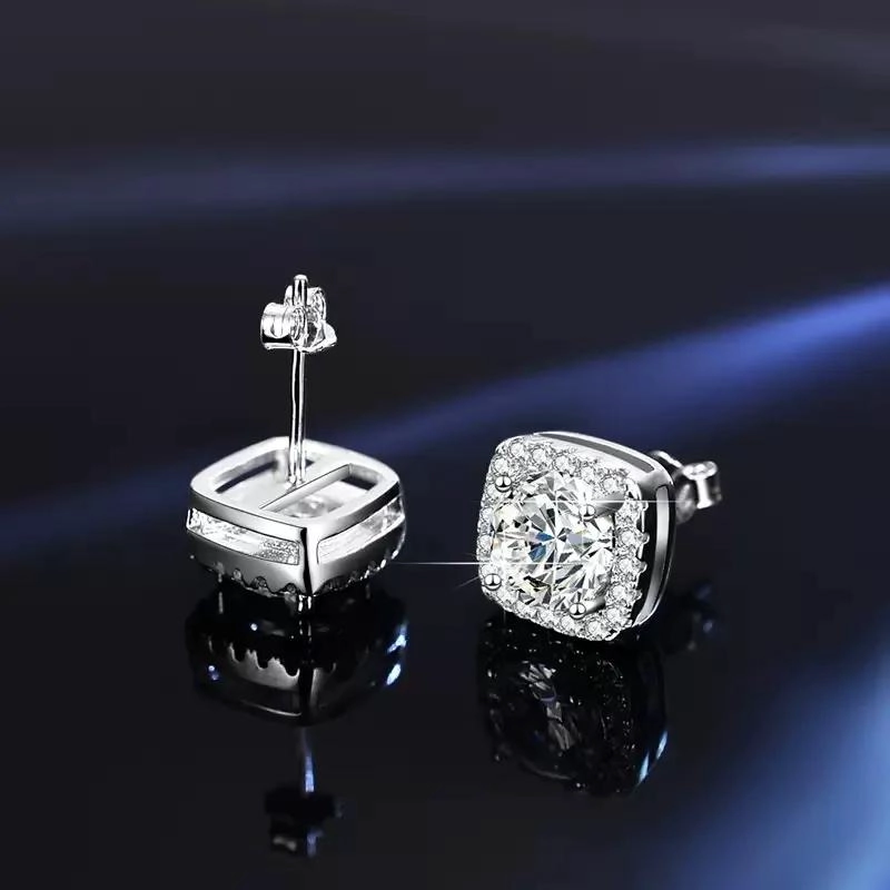 AROS HALO BRILLANTE CON CIRCONIA Y PLATA S925 ELEGANTES - 5
