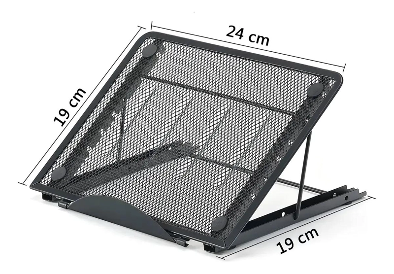 SOPORTE PLEGABLE PARA NOTEBOOK DE ACERO NEGRO - 4