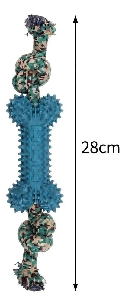 JUGUETE INTERACTIVO DE CUERDA Y HUESO PARA PERROS 28 CM - 2