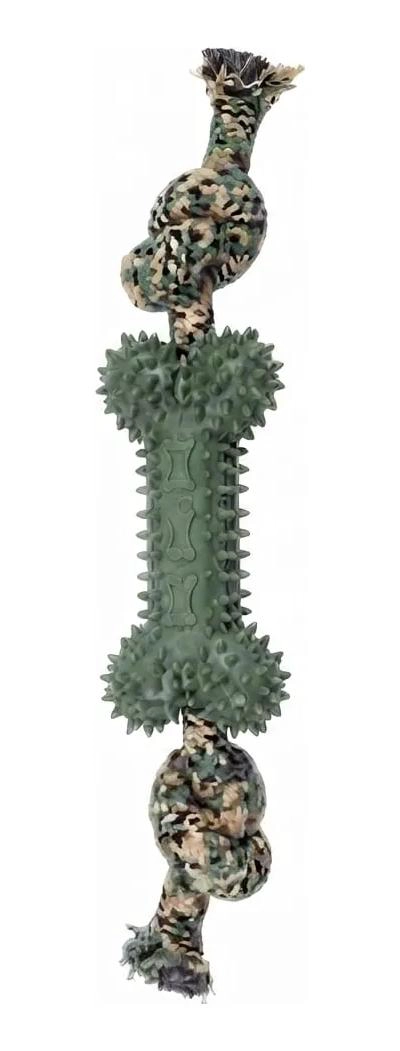 JUGUETE INTERACTIVO DE CUERDA Y HUESO PARA PERROS 28 CM - 3