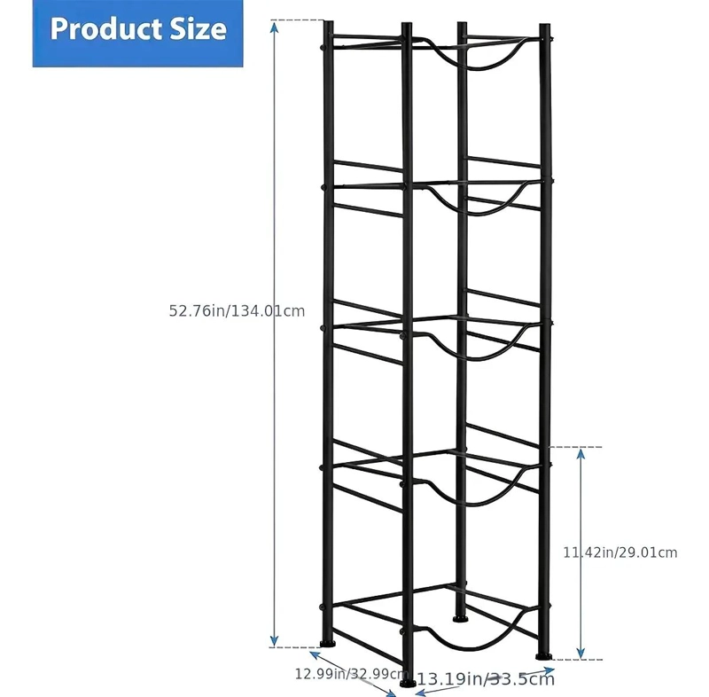 ESTANTE ORGANIZADOR VERTICAL PARA 5 BIDONES DE AGUA DE 20 LITROS - 2