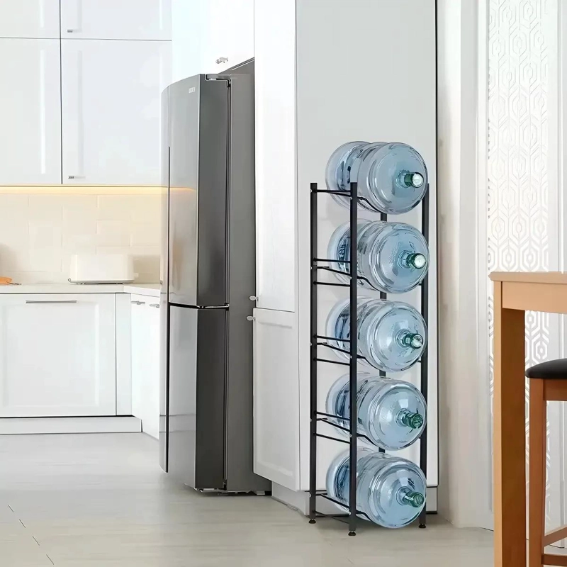 ESTANTE ORGANIZADOR VERTICAL PARA 5 BIDONES DE AGUA DE 20 LITROS - 4
