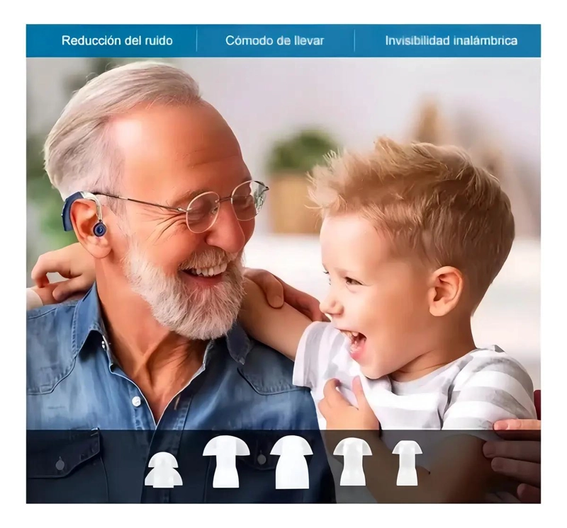 AUDIFONO RECARGABLE AJUSTABLE PARA MEJORAR LA AUDICION - 5