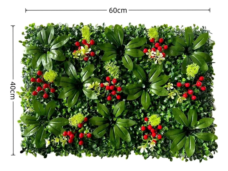 JARDIN VERTICAL ARTIFICIAL DE PLANTAS 60X40 CM PARA DECORACION - 9