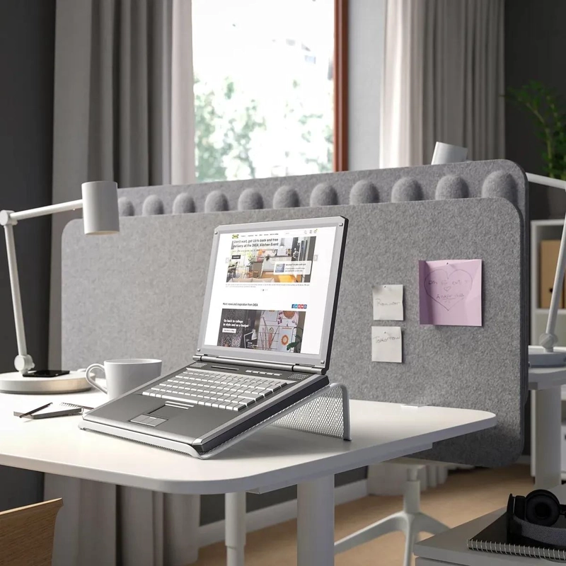 SOPORTE ELEVADOR PARA NOTEBOOK EN ACERO BLANCO 36X28X9 CM - 3